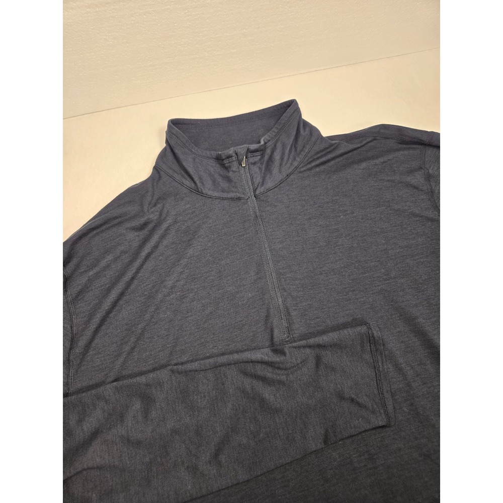 Vuori Mens XXL 2XL Quarter Zip Pullover Charcoal Gray Heathered Performance Top